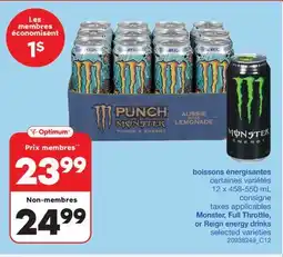 Wholesale Club BOISSONS ÉNERGISANTES, 12 X 458-550 ML offer