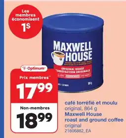 Wholesale Club CAFÉ TORRÉFIÉ ET MOULU, 864 G offer