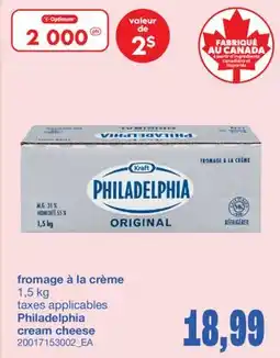 Wholesale Club FROMAGE À LA CRÈME, 1,5 KG offer