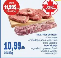 Wholesale Club FAUX-FILET DE BŒUF offer