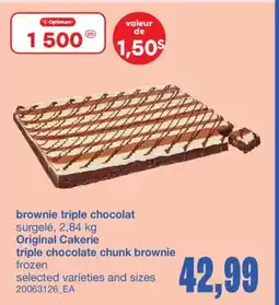 Wholesale Club BROWNIE TRIPLE CHOCOLAT, 2,84 KG offer
