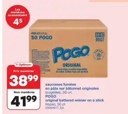 Wholesale Club SAUCISSES FUMÉES EN PÂTE SUR BÂTONNET ORIGINALES, 50 UN offer