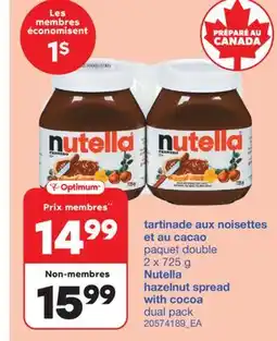 Wholesale Club TARTINADE AUX NOISETTES ET AU CACAO, 2 X 725 G offer