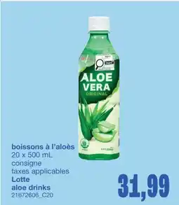 Wholesale Club BOISSONS À L'ALOÈS, 20 X 500 ML offer