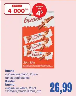 Wholesale Club BUENO, 20 UN offer