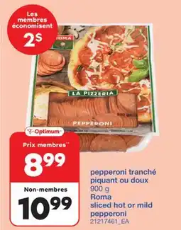 Wholesale Club PEPPERONI TRANCHÉ PIQUANT OU DOUX, 900 G offer