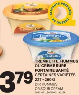 L'Intermarché TREMPETTE, HUMMUS OU CRÈME SURE | DIP, HUMMUS OR SOUR CREAM, 227 - 260 G offer