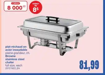 Wholesale Club PLAT-RÉCHAUD EN ACIER INOXYDABLE offer