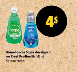 Wholesale Club RINCE-BOUCHE CLASSIQUE, 1L OU PRO-HEALTH, 500 ML offer