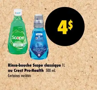 Wholesale Club RINCE-BOUCHE CLASSIQUE, 1L OU PRO-HEALTH, 500 ML offer