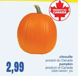 Wholesale Club CITROUILLE offer
