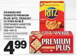L'Intermarché CRAQUELINS PREMIUM PLUS, RITZ, TRISCUIT | CRACKERS FAMILY SIZE, 350 -481 G offer