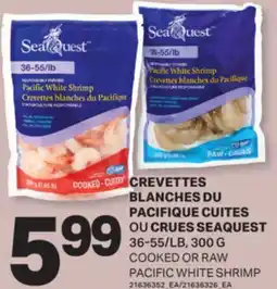 L'Intermarché CREVETTES BLANCHES DU PACIFIQUE CUITES CRUES | COOKED OR RAW PACIFIC WHITE SHRIMP, 36-55/LB, 300 G offer