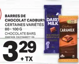 L'Intermarché BARRES DE CHOCOLAT | CHOCOLATE BARS, 80 - 100 G offer