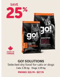 Mondou GO! SOLUTIONS Selected dry food for cats or dogs offer