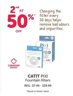 Mondou CATIT PIXI Fountain filters offer