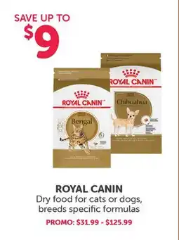 Mondou ROYAL CANIN Dry food for cats or dogs, breeds specific formulas offer