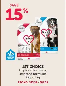 Mondou 1ST CHOICE Dry food for dogs offer