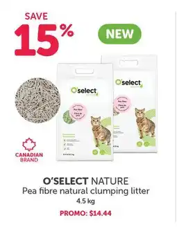 Mondou O'SELECT NATURE Pea fibre natural clumping litter offer