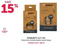 Mondou O'SELECT NATURE Selected compostable waste bags offer