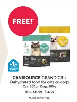 Mondou CANISOURCE GRAND CRU Dehydrated food for cats or dogs offer