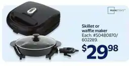 Walmart Skillet or waffle maker offer