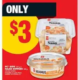 No Frills PC Dips or Naan Dippers offer