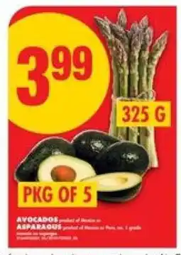 No Frills AVOCADOS or ASPARAGUS offer