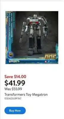 Walmart Transformers Toy Megatron offer