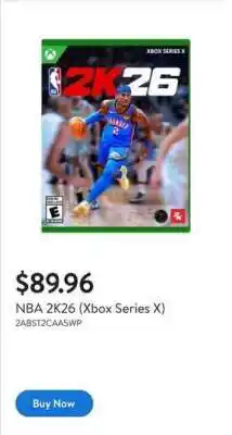 Walmart NBA 2K26 (Xbox Series X) offer