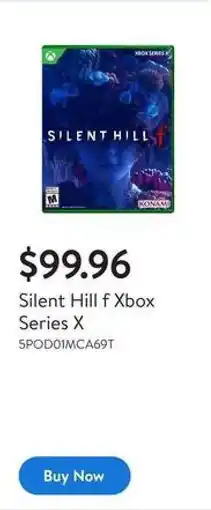Walmart Silent Hill f Xbox Series X offer