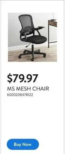 Walmart MS Mesh Chair offer