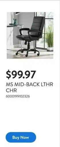 Walmart MS MID-BACK LTHR CHR offer
