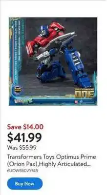 Walmart Transformers Toys Optimus Prime (Orion Pax) offer
