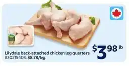 Walmart Lilydale back-attached chicken leg quarters offer
