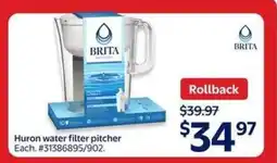 Walmart Brita Huron water filter pitcher offer