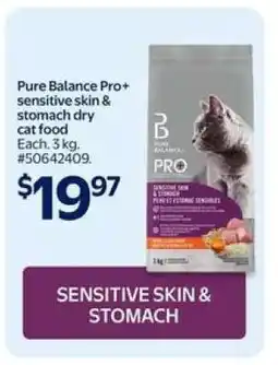 Walmart Pure Balance Pro+ Sensitive Skin & Stomach Dry Cat Food offer