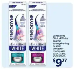 Walmart Sensodyne Clinical White Toothpaste offer
