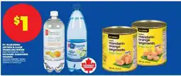 Real Canadian Superstore PC Blue Menu or Free & Clear Sparkling Water, No Name Mandarin Orange offer