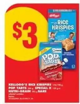 No Frills Kellogg's Rice Krispies, Pop Tarts, Special K, Nutri-Grain offer