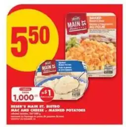 No Frills RESER'S MAIN ST. BISTRO MAC AND CHEESE + MASHED POTATOES offer