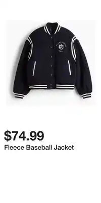 H&M Fleece Baseball Jacket offer