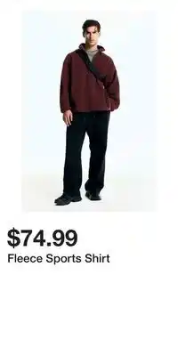 H&M Fleece Sports Shirt offer