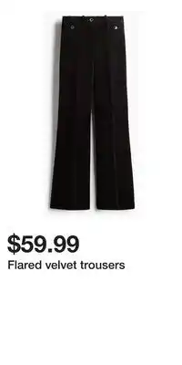 H&M Flared velvet trousers offer