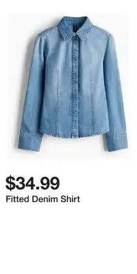 H&M Fitted Denim Shirt offer