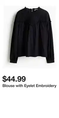 H&M Blouse with Eyelet Embroidery offer