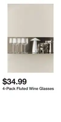 H&M 4-Pack Fluted Wine Glasses offer