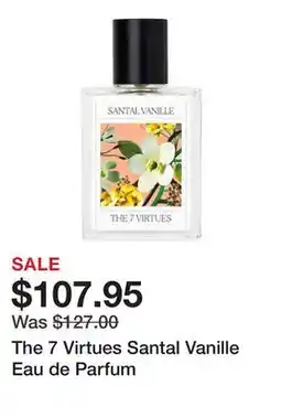 Sephora The 7 Virtues Santal Vanille Eau de Parfum offer