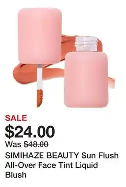 Sephora SIMIHAZE BEAUTY Sun Flush All-Over Face Tint Liquid Blush offer