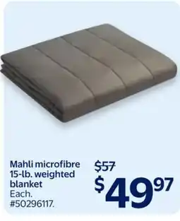 Walmart Mahli microfibre 15-lb. weighted blanket offer